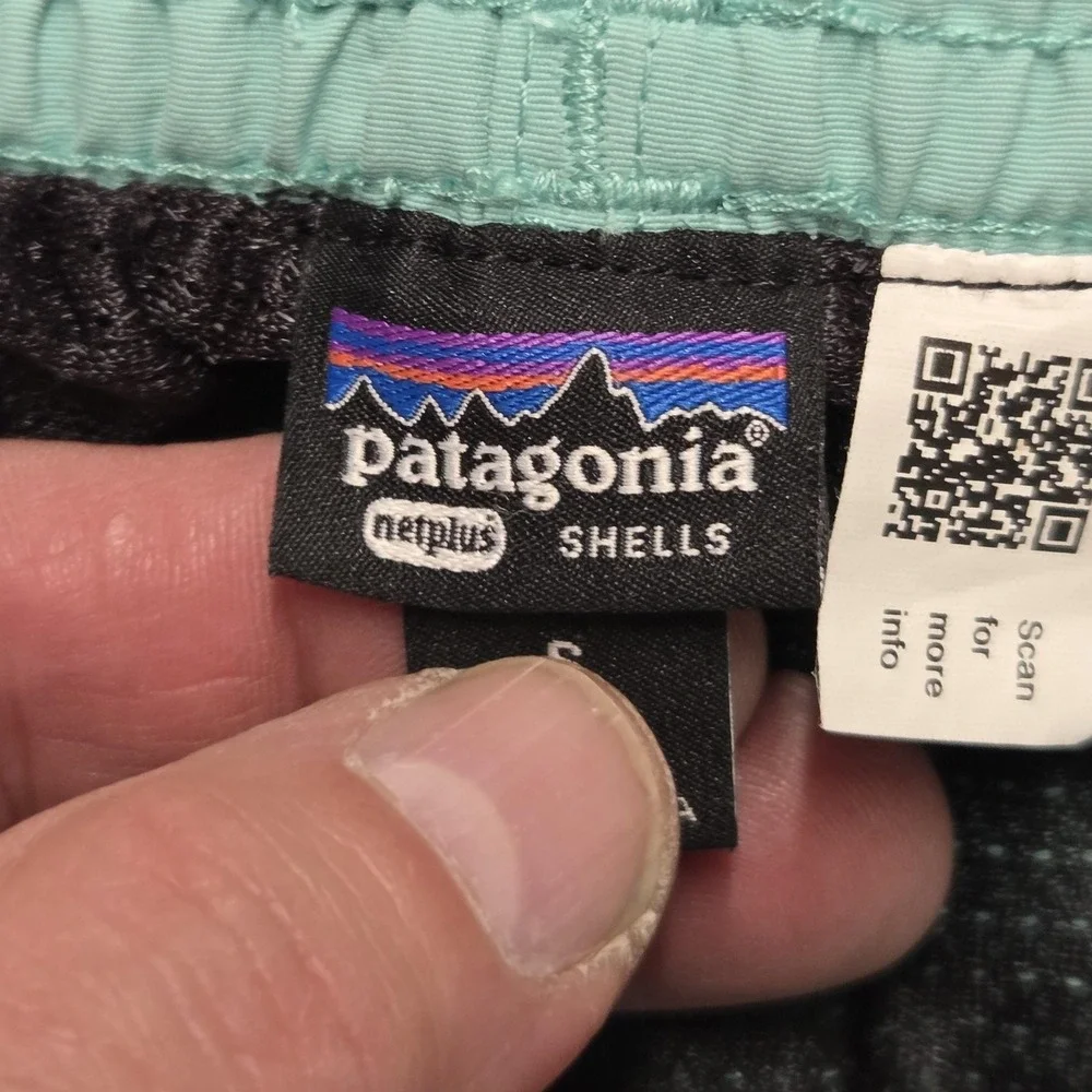 Patagonia Shorts Mens Small Green NetPlus Shells Swim Trunks‎ Lined Drawstring